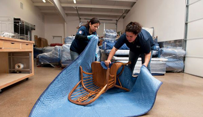 Wrapping furniture for storage Wrapping furniture for storage