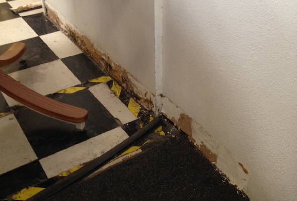 Hallway Stair Water Damage