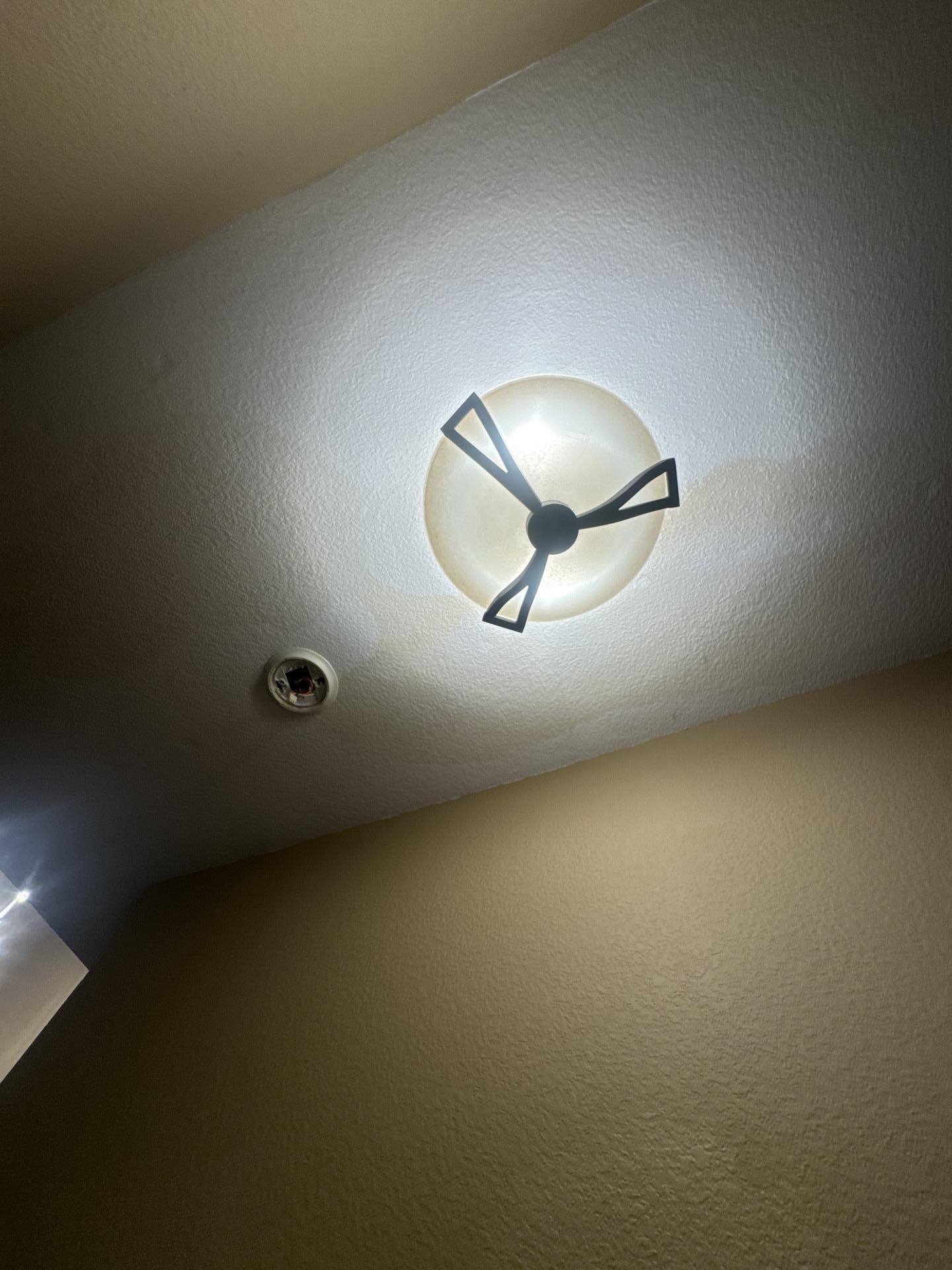Inspection of water staining and damage around a ceiling light fixture. Our team provides thorough moisture monitoring to locate the source of leaks and prevent further structural damage.
