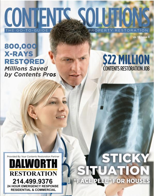 2015 July Issue of Contents Solutions doctors study x-ray after it was restored through contents restoration