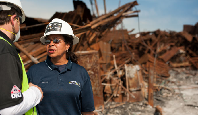 Professional disaster damage restoration service