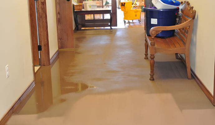 Water damaged house