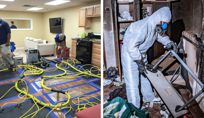 Water and fire damage restoration