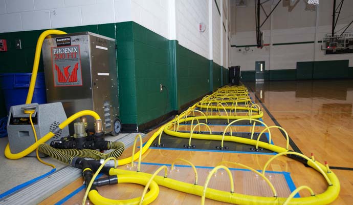 Water damage restoration using drying equipments