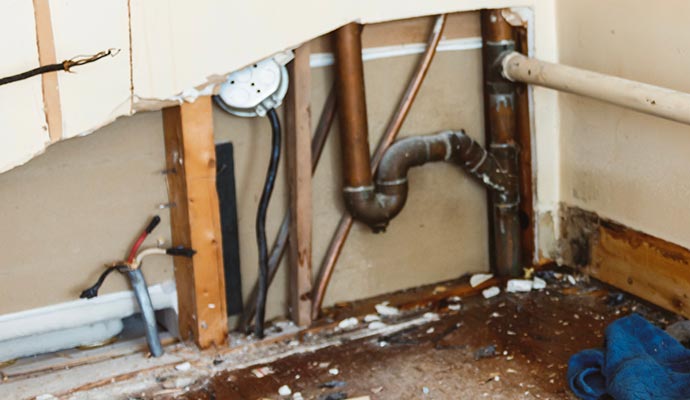 Broken main water line